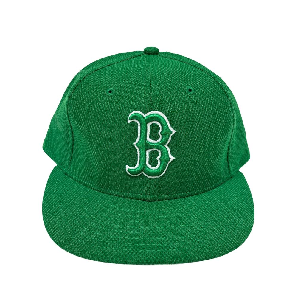 New Era MLB Boston Red Sox 59FIFTY Green Breathable Fitted Sz 7 1/8